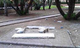 Terracina, distrugge le panchine del parco: 15enne ripreso dalle telecamere