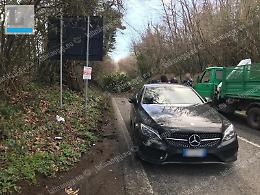 Cade un albero sulla via dei Laghi: sfiorata un'auto in transito