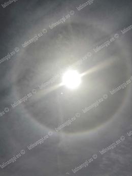 Torna il cerchio intorno al sole.Fenomeno ammirato da tutte le spiagge pontine