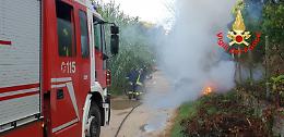 Auto incendiata a Fossignano nella notte, non si esclude il dolo