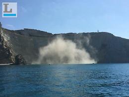 Frana a Chiaia di Luna, paura questa mattina sull'isola di Ponza