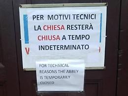 Maltempo, infiltrazioni d'acqua nella Chiesa: chiusa l'Abbazia di Fossanova