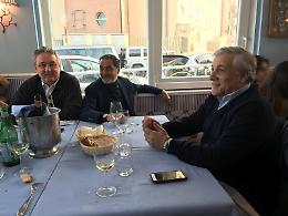 Anzio, relax per il presidente dell'Europarlamento Tajani. Pranzo col sindaco