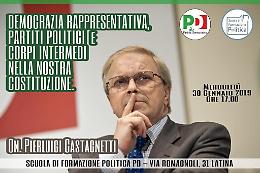 Formazione politica, domani il Pd ospita Pierluigi Castagnetti