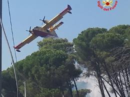 Incendio boschivo, rinvenuto un presunto innesco dai vigili del fuoco