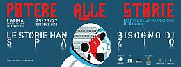 Terza edizione del festival "Potere alle Storie", si comincia il 25 ottobre