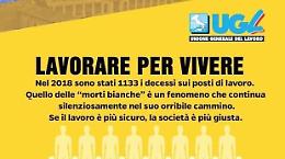 Morti sul lavoro, l'Ugl in piazza con "Lavorare per vivere"