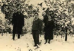 Febbraio 1956, la foto: arriva la neve nell'Agro Pontino