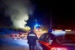 Incendio a Fondi, rifiuti inerti a fuoco