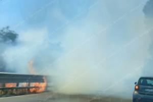 Incendio sulla Pontina, disagi alla circolazione