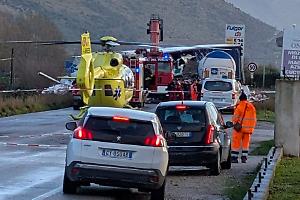 Priverno, tragico incidente tra due camion sulla Monti Lepini: muore un uomo