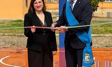 Latina, inaugurata la riqualificazione delle aree esterne dell&rsquo;Istituto Vittorio Veneto