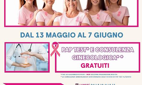 Al via la campagna di prevenzione del tumore al collo dell'utero
