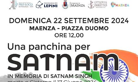Maenza ricorda Satnam Singh, una panchina verr&agrave; inaugurata in sua memoria