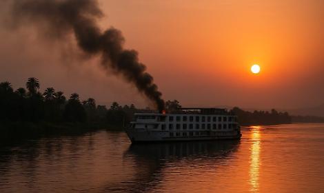 Incendio sul Nilo, rientrati in Italia i due cittadini di Pomezia