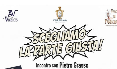 Pietro Grasso incontra gli studenti del Virgilio per presentare la graphic novel &ldquo;Da che parte stai?&rdquo;