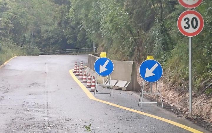 Ninfina, restringimento e nuova segnaletica