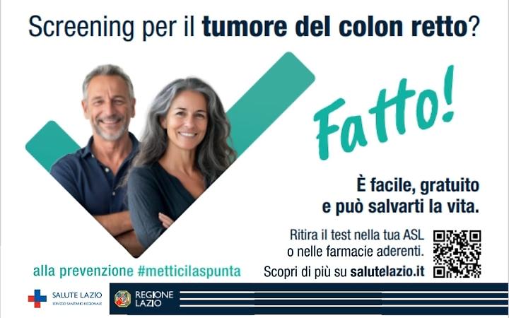 Tumore del colon retto, parte la nuova campagna di prevenzione della Regione Lazio: test gratuiti dai 50 ai 74 anni