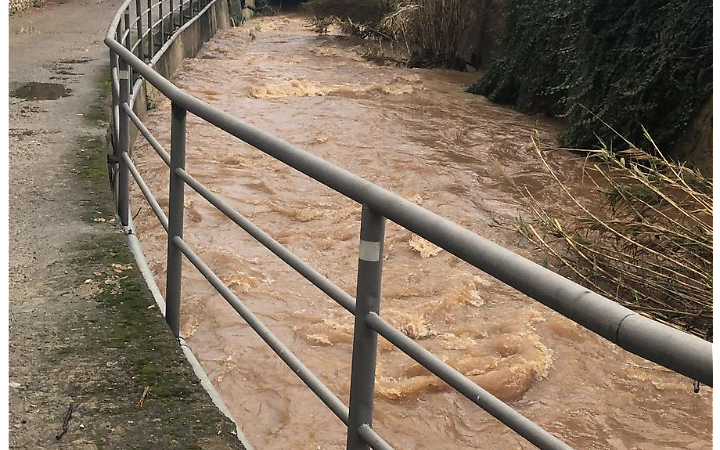 Torrente Pontone sotto controllo a Gaeta: rischio esondazione