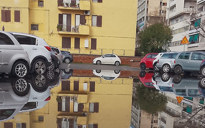 Quando la pioggia &egrave; incessante Largo Pordenone diventa Lago Pordenone