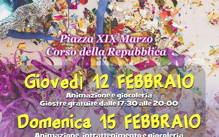 Carnevale Cisternese 2026: domani spettacoli, giostre gratuite e parata in citt&agrave;