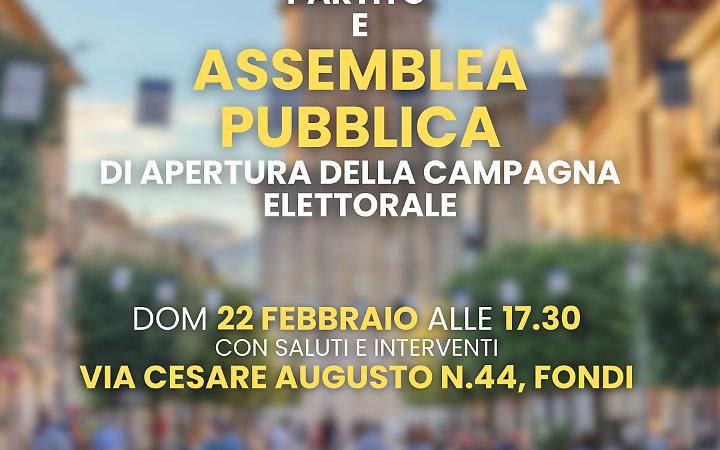 Fondi, domenica 22 febbraio l&rsquo;inaugurazione della nuova sezione del partito